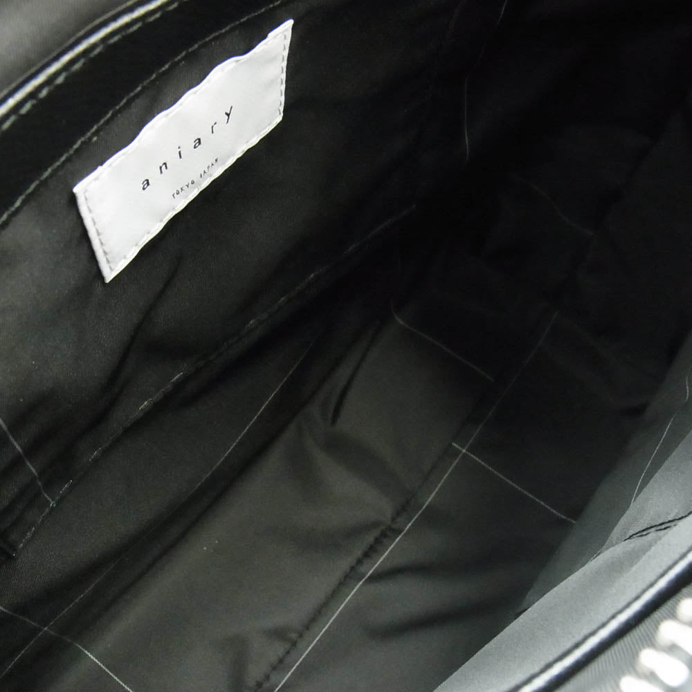 aniary アニアリ 33-02000 S-Film Leather エスフィルムレザー トートバッグ ブラック系【新古品】【未使用】【中古】