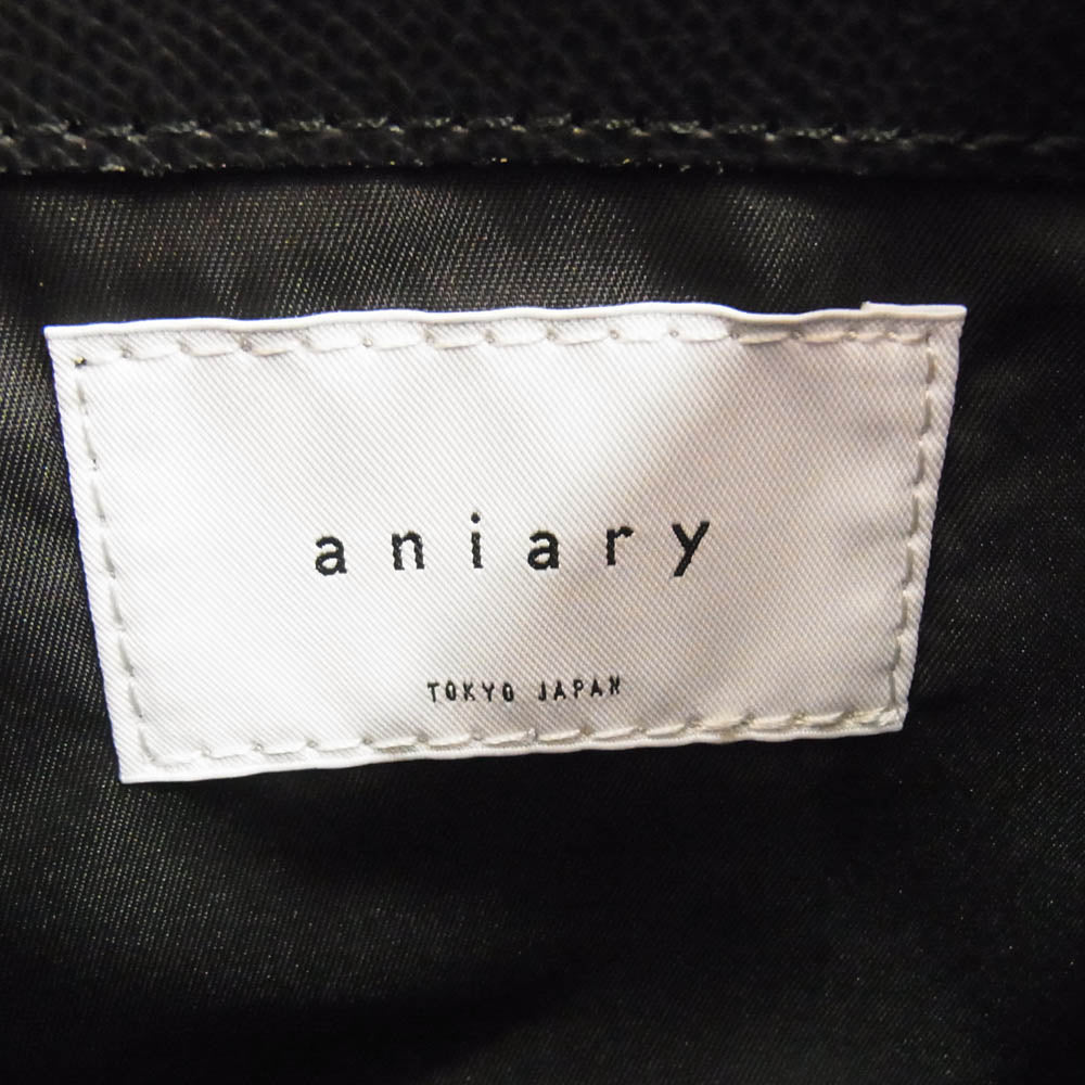 aniary アニアリ 33-02000 S-Film Leather エスフィルムレザー トートバッグ ブラック系【新古品】【未使用】【中古】