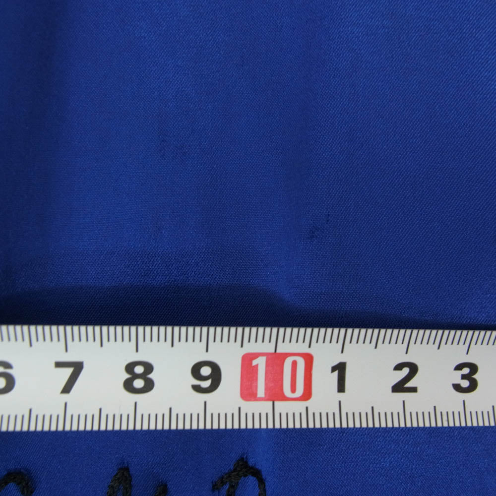 WACKO MARIA ワコマリア ロゴ刺繍 総柄 スカル フラワー リバーシブル スーベニア ジャケット スカジャン ブルー系 M【中古】