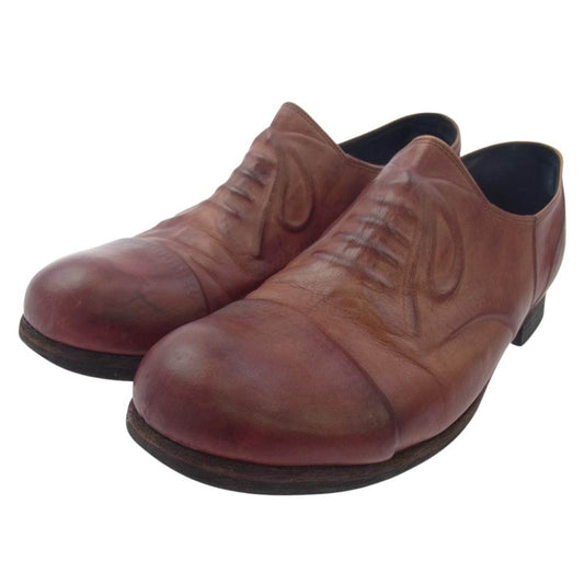 MIHARA YASUHIRO ミハラヤスヒロ 炙り出し ジップ 短靴 レザー スリッポン シューズ ブラウン系 27cm【中古】