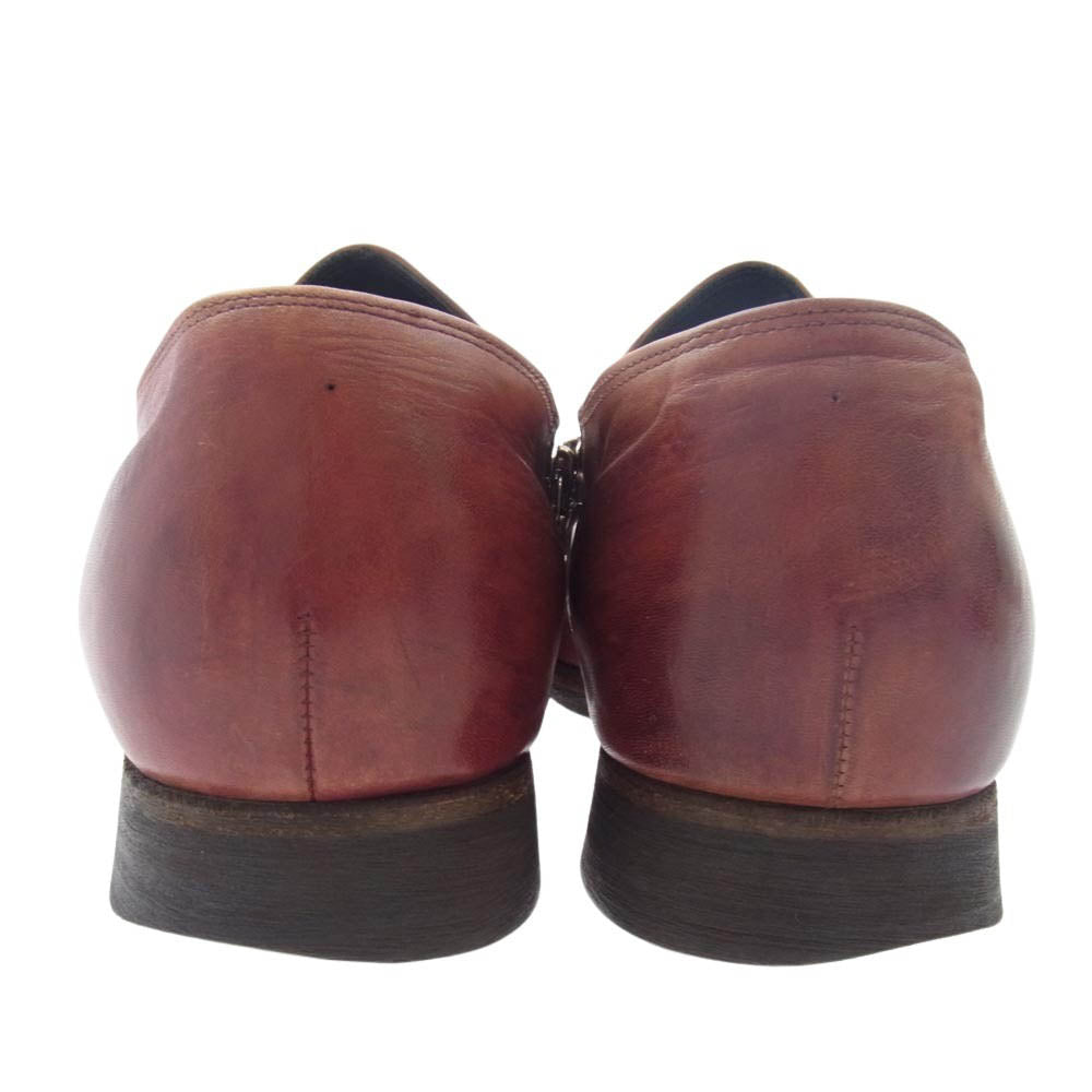 MIHARA YASUHIRO ミハラヤスヒロ 炙り出し ジップ 短靴 レザー スリッポン シューズ ブラウン系 27cm【中古】