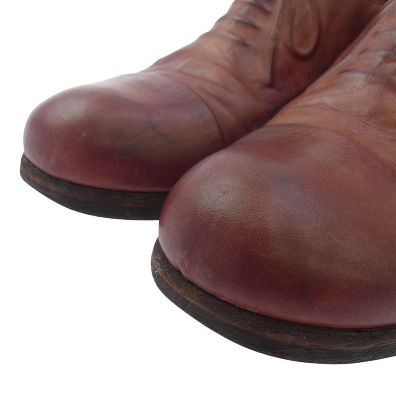 MIHARA YASUHIRO ミハラヤスヒロ 炙り出し ジップ 短靴 レザー