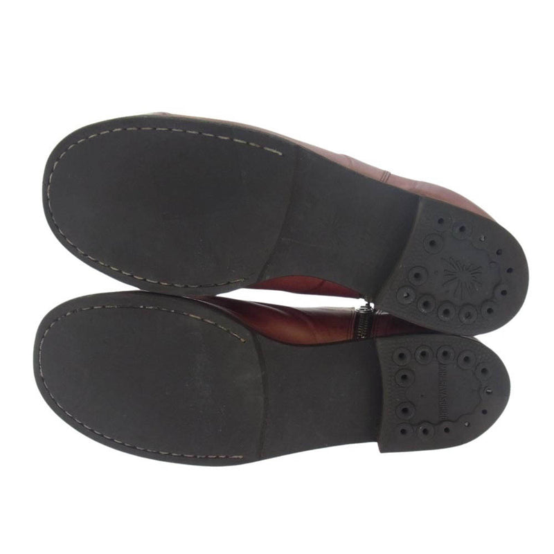 MIHARA YASUHIRO ミハラヤスヒロ 炙り出し ジップ 短靴 レザー