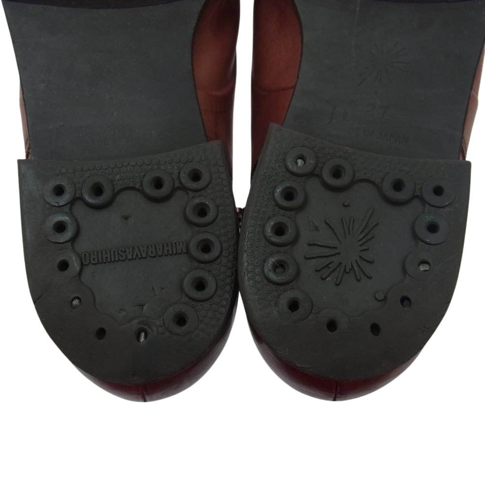 MIHARA YASUHIRO ミハラヤスヒロ 炙り出し ジップ 短靴 レザー MIHARA YASUHIRO ミハラヤスヒロ 炙り出し ジップ 短靴 レザー