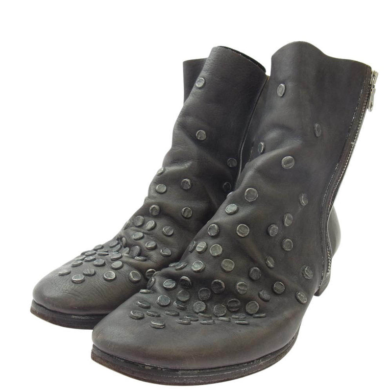 MIHARA YASUHIRO ミハラヤスヒロ スタッズレザーブーツ ブラウン系 ダークブラウン系 27cm【中古】