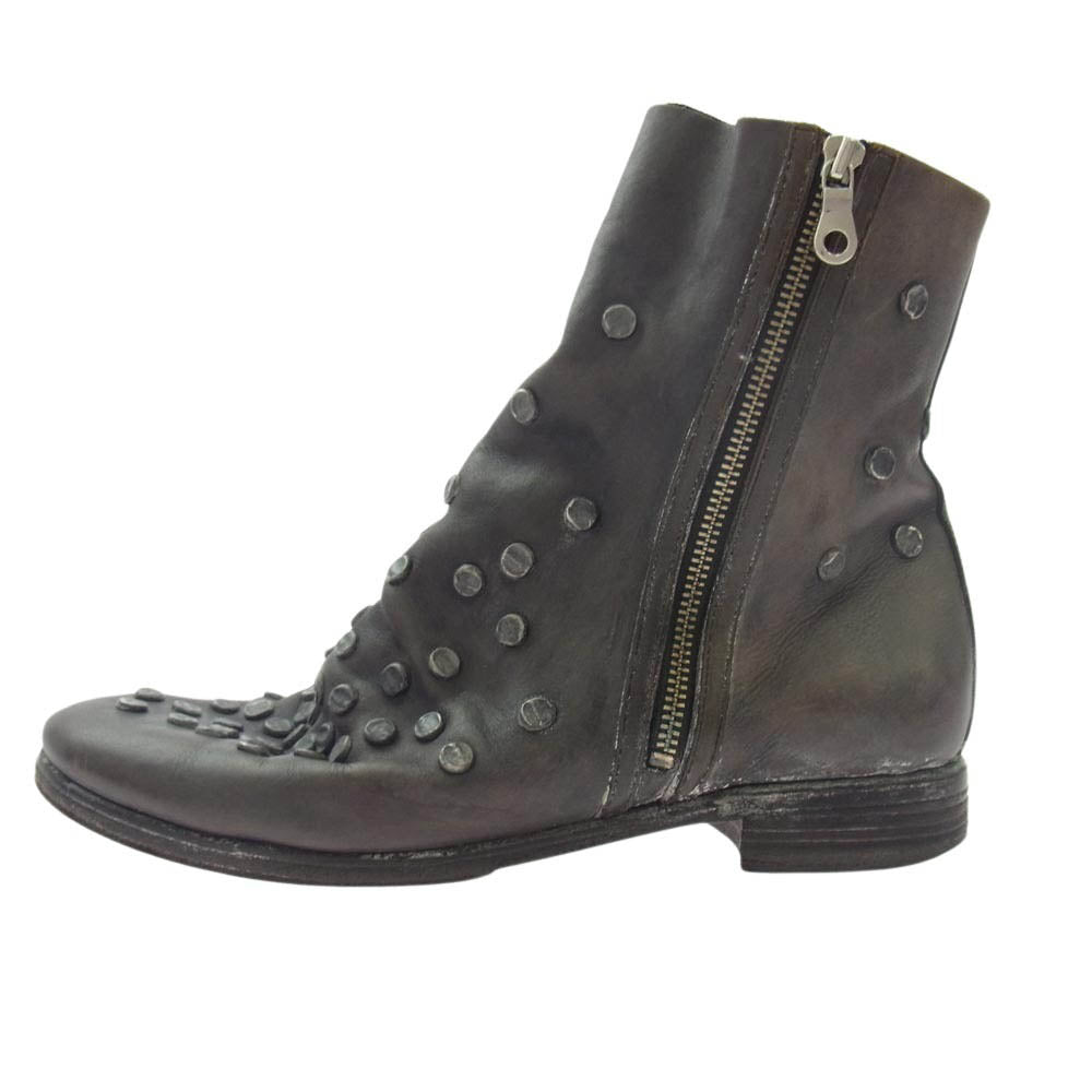 MIHARA YASUHIRO ミハラヤスヒロ スタッズレザーブーツ ブラウン系 ダークブラウン系 27cm【中古】
