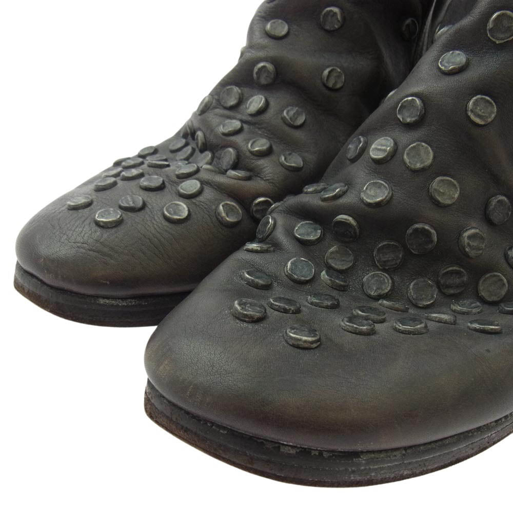 MIHARA YASUHIRO ミハラヤスヒロ スタッズレザーブーツ ブラウン系 ダークブラウン系 27cm【中古】