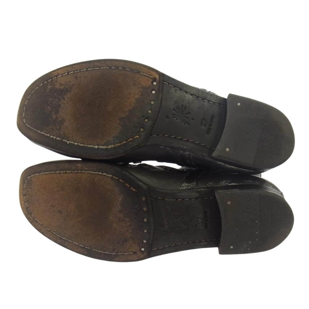 MIHARA YASUHIRO ミハラヤスヒロ スタッズレザーブーツ ブラウン系 ダークブラウン系 27cm【中古】