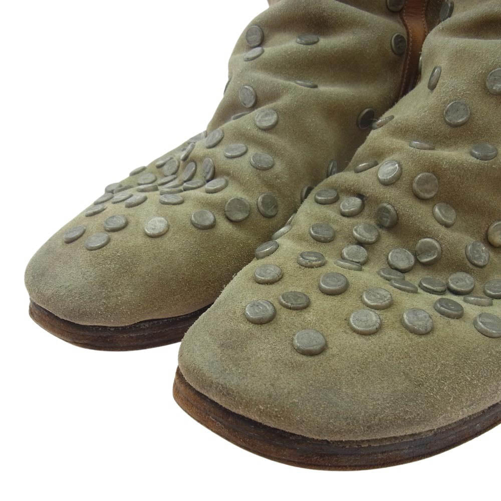 MIHARA YASUHIRO ミハラヤスヒロ スタッズレザーブーツ カーキスエード系 ブラウン系 カーキ系 27cm【中古】