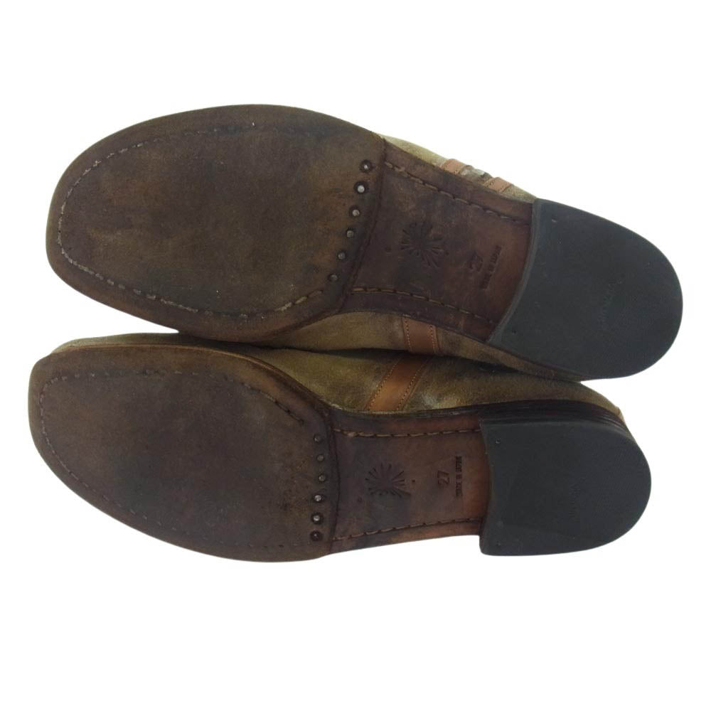 MIHARA YASUHIRO ミハラヤスヒロ スタッズレザーブーツ カーキスエード系 ブラウン系 カーキ系 27cm【中古】