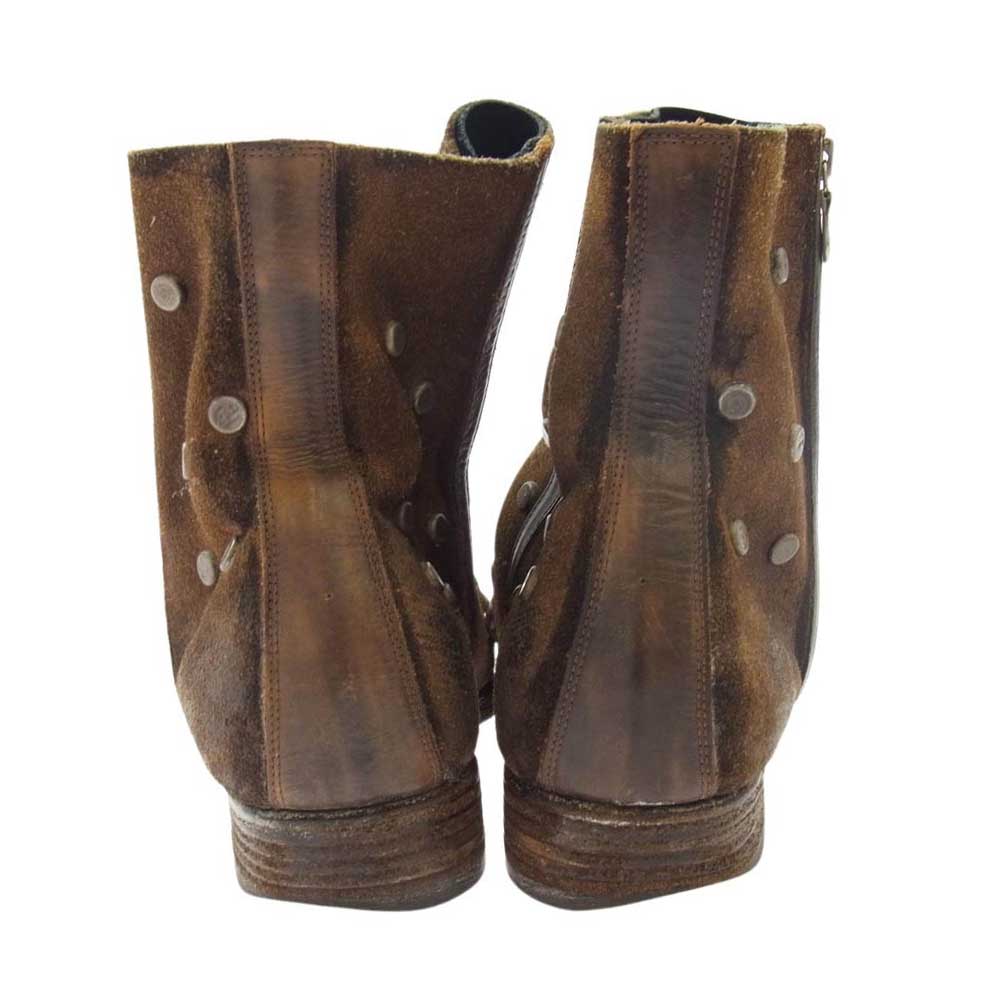 MIHARA YASUHIRO ミハラヤスヒロ スタッズレザーブーツ ブラウンスエード系 ブラウン系 27cm【中古】