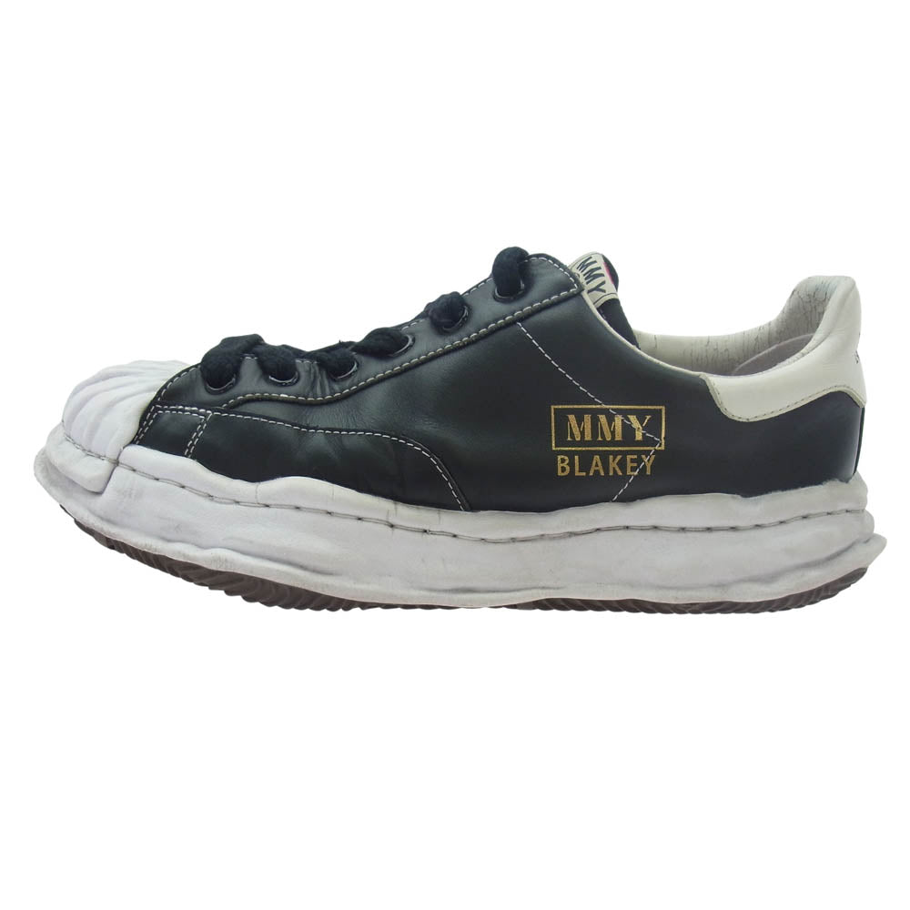 MIHARA YASUHIRO ミハラヤスヒロ A06fw702 Maison MIHARA YASUHIRO メゾン ミハラヤスヒロ BLAKEY ブレイキー レザー スニーカー ブラック系 ホワイト系 45【中古】