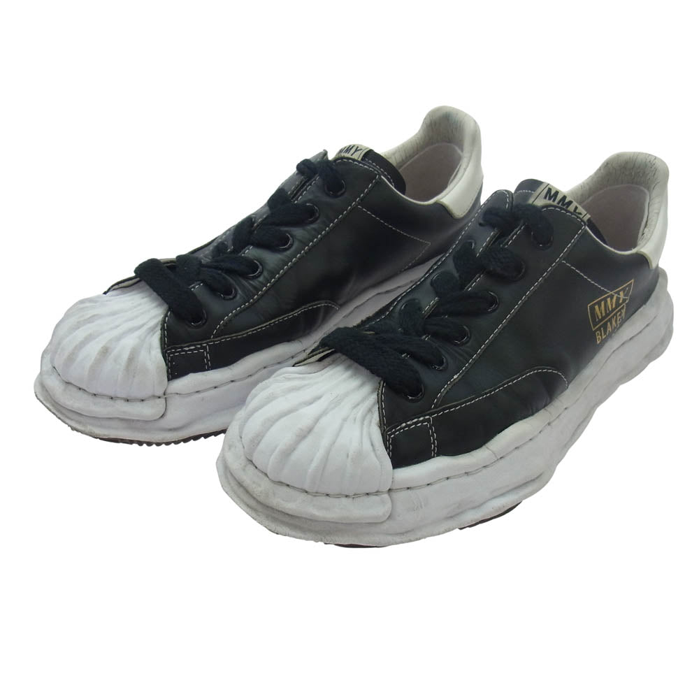 MIHARA YASUHIRO ミハラヤスヒロ A06fw702 Maison MIHARA YASUHIRO メゾン ミハラヤスヒロ BLAKEY ブレイキー レザー スニーカー ブラック系 ホワイト系 45【中古】