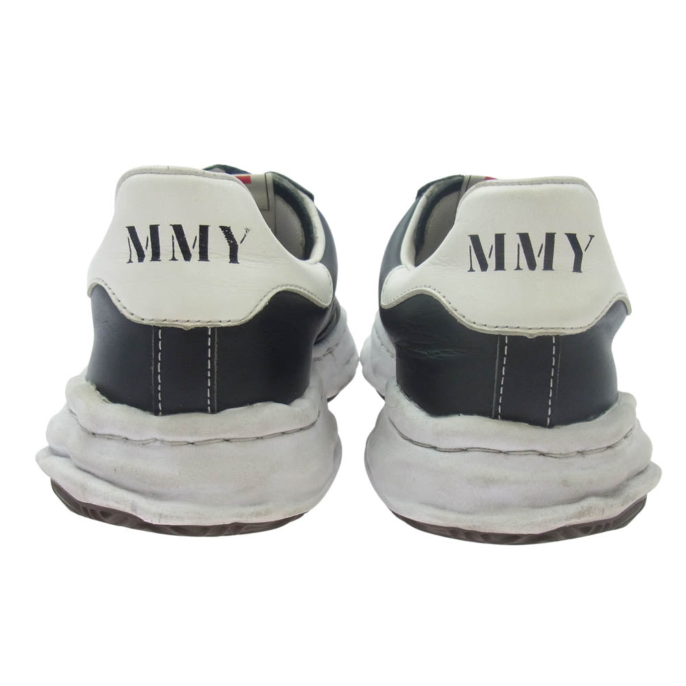 MIHARA YASUHIRO ミハラヤスヒロ A06fw702 Maison MIHARA YASUHIRO メゾン ミハラヤスヒロ BLAKEY ブレイキー レザー スニーカー ブラック系 ホワイト系 45【中古】