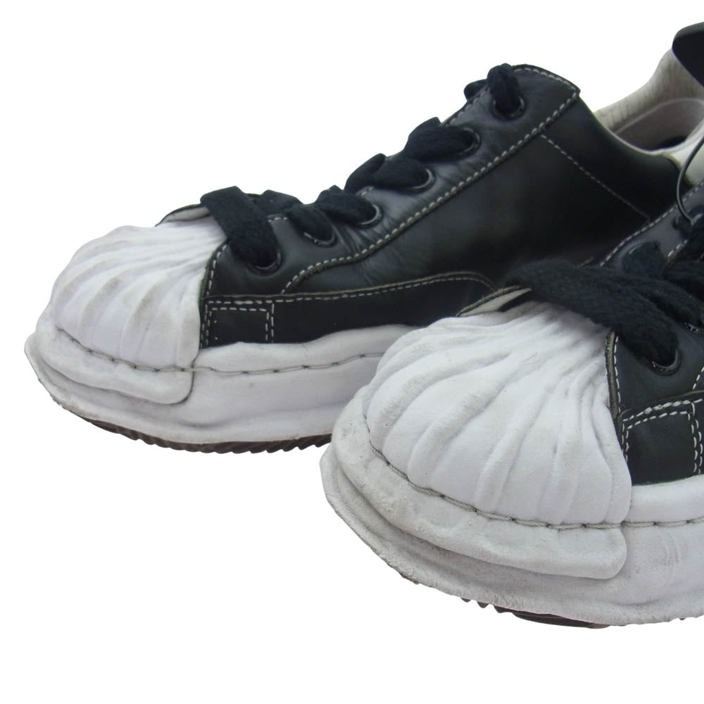 MIHARA YASUHIRO ミハラヤスヒロ A06fw702 Maison MIHARA YASUHIRO メゾン ミハラヤスヒロ BLAKEY ブレイキー レザー スニーカー ブラック系 ホワイト系 45【中古】