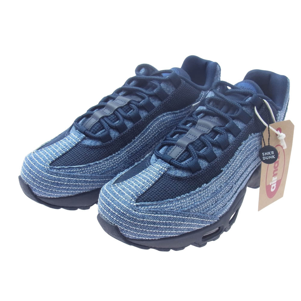 NIKE ナイキ HM4743-400 × Levi’s リーバイス AIR MAX 95 Denim Blue【フェイクバスターズ鑑定済】エアマックス95 デニムブルー ローカット スニーカー インディゴブルー系 27cm【新古品】【未使用】【中古】