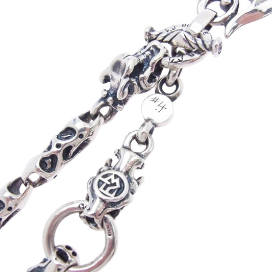 TRAVIS WALKER トラヴィスワーカー WCS012 ギャランティカード付属 THUNDER HOOK WITH 3 GARGOYLE DC RING AND MEAT LINKS WALLET CHAIN WITH T-BAR CZ サンダーフック ミート 3ガーゴイル ウォレットチェーン シルバー系【中古】