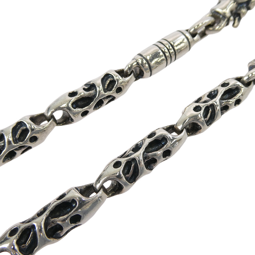 TRAVIS WALKER トラヴィスワーカー WCS012 ギャランティカード付属 THUNDER HOOK WITH 3 GARGOYLE DC RING AND MEAT LINKS WALLET CHAIN WITH T-BAR CZ サンダーフック ミート 3ガーゴイル ウォレットチェーン シルバー系【中古】