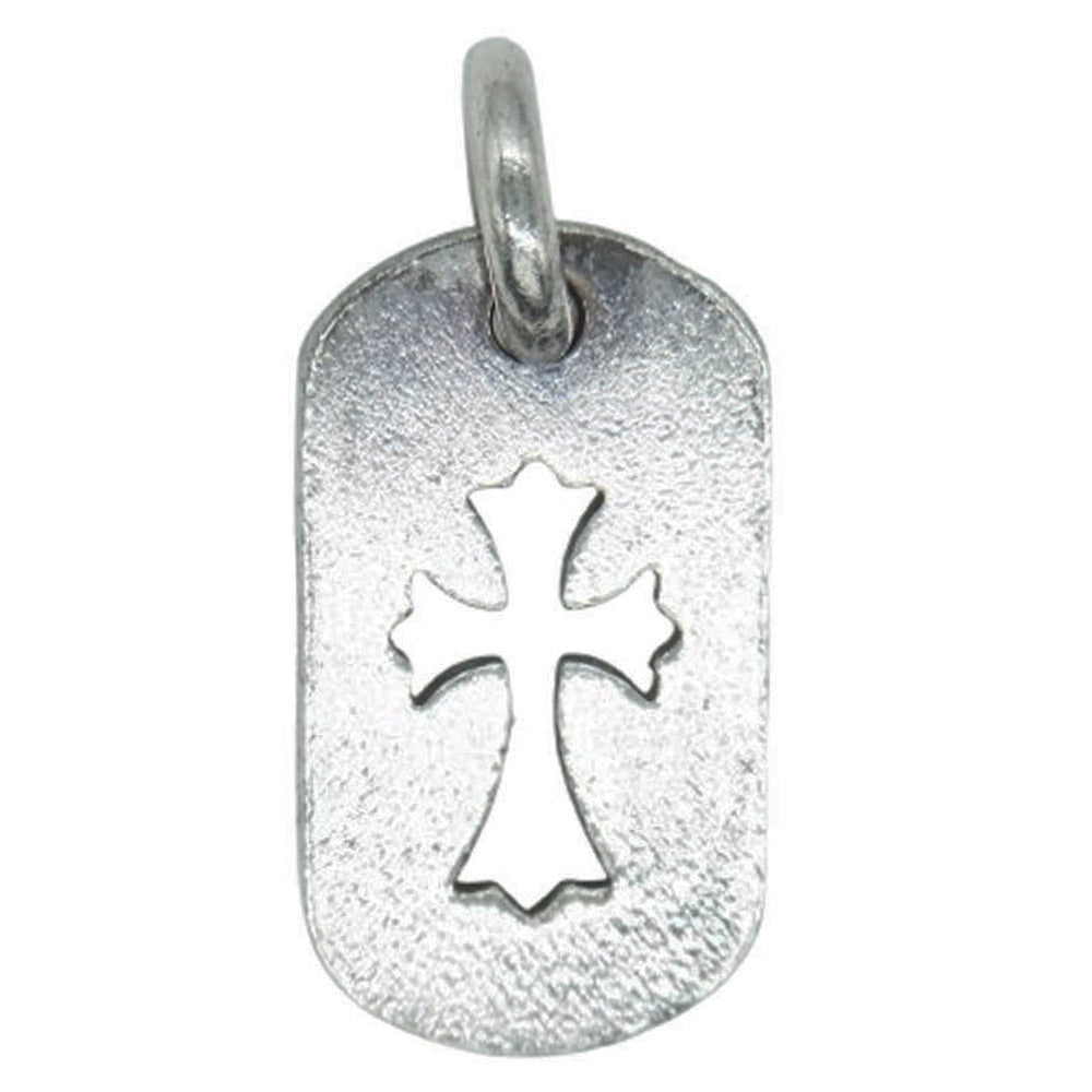 CHROME HEARTS クロムハーツ（原本有） D TAG SML CO CRS カットアウト クロス スモール ドッグタグ ネックレス ペンダントトップ シルバー系【中古】