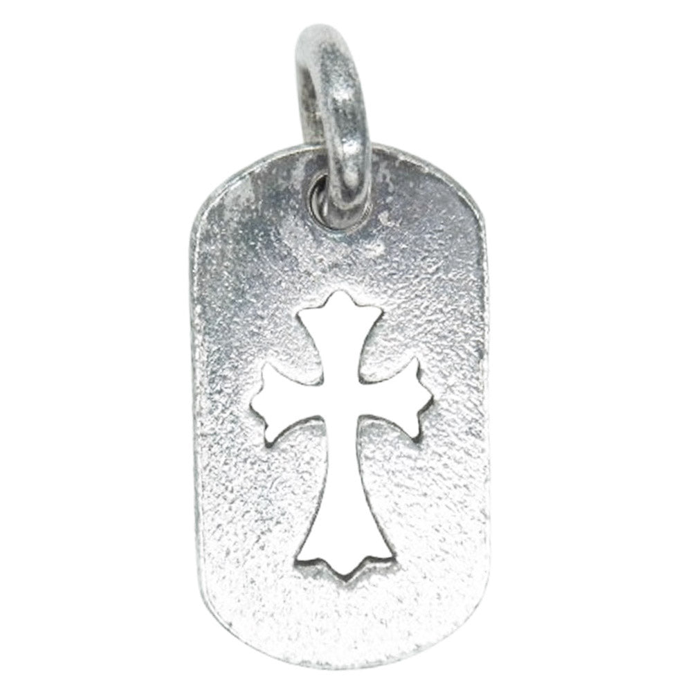 CHROME HEARTS クロムハーツ（原本有） D TAG SML CO CRS カットアウト クロス スモール ドッグタグ ネックレス ペンダントトップ シルバー系【中古】