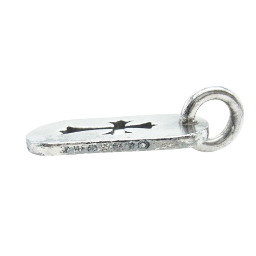 CHROME HEARTS クロムハーツ（原本有） D TAG SML CO CRS カットアウト クロス スモール ドッグタグ ネックレス ペンダントトップ シルバー系【中古】