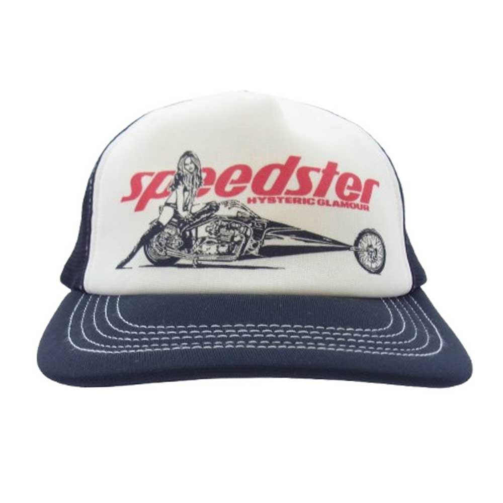 HYSTERIC GLAMOUR ヒステリックグラマー 02221QH05 SPEEDSTER メッシュ キャップ ブラック系【中古】