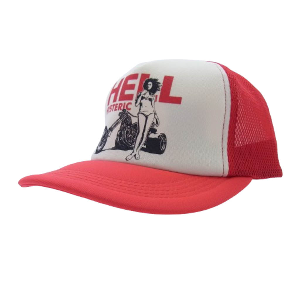 HYSTERIC GLAMOUR ヒステリックグラマー 24AW 02251QH03 Hell Hysteric Mesh Cap メッシュ キャップ レッド系【中古】