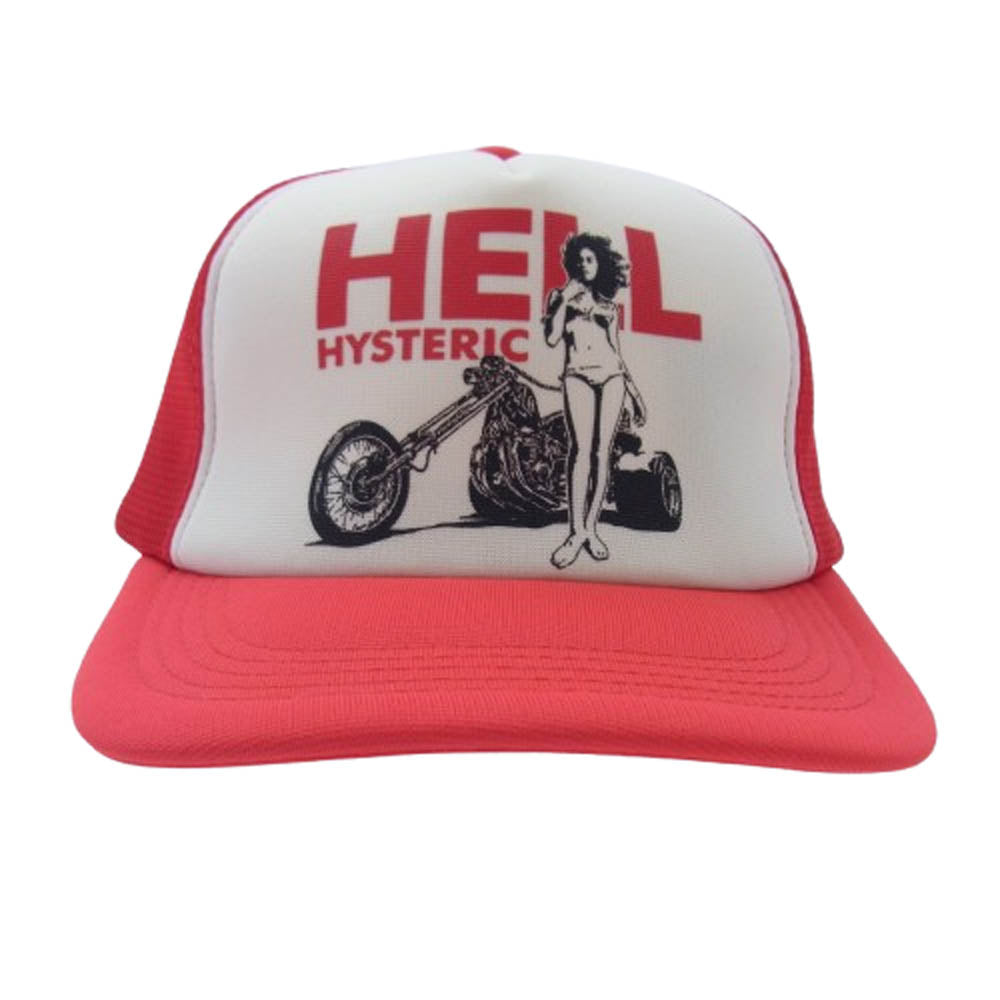 HYSTERIC GLAMOUR ヒステリックグラマー 24AW 02251QH03 Hell Hysteric Mesh Cap メッシュ キャップ レッド系【中古】