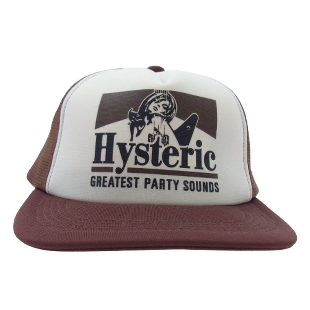 HYSTERIC GLAMOUR ヒステリックグラマー 02233QH05 GUITAR GIRL メッシュ キャップ ブラウン系【中古】
