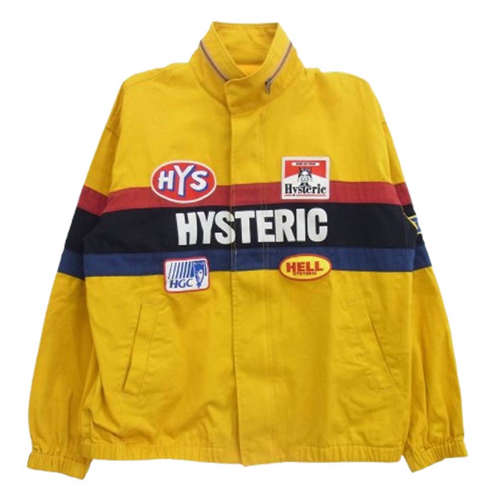 HYSTERIC GLAMOUR ヒステリックグラマー 25SS 02251AB11 HYSTERIC レーシング ジャケット イエロー系 L【中古】