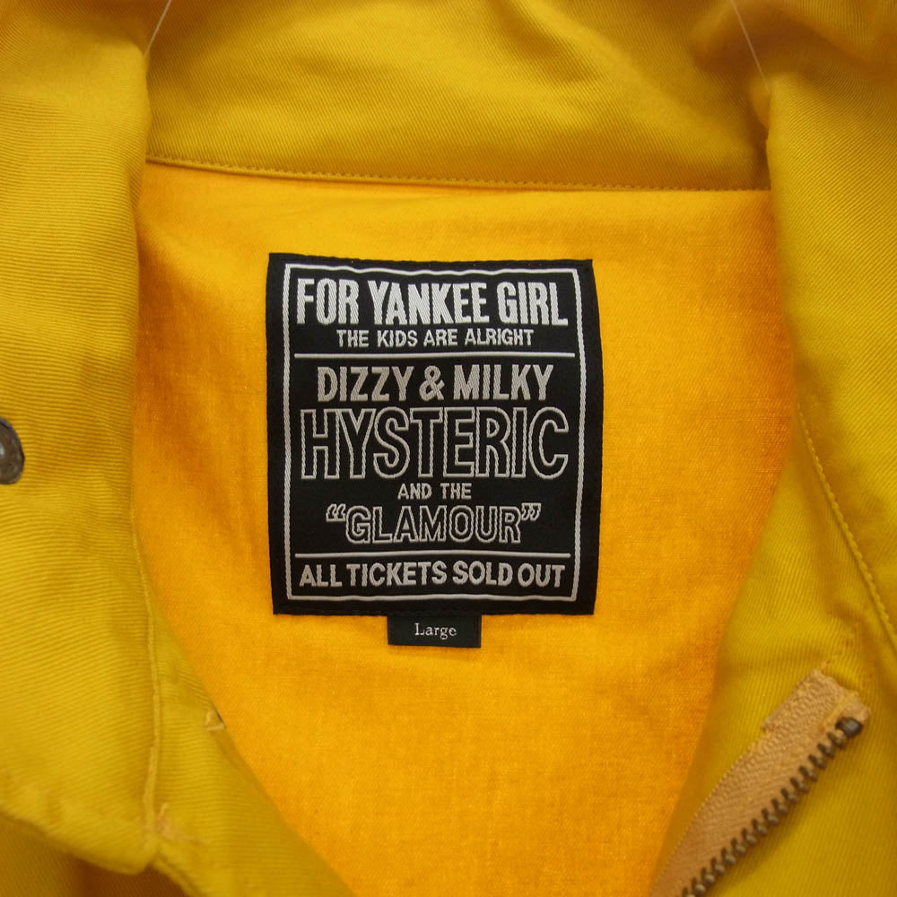 HYSTERIC GLAMOUR ヒステリックグラマー 25SS 02251AB11 HYSTERIC レーシング ジャケット イエロー系 L【中古】