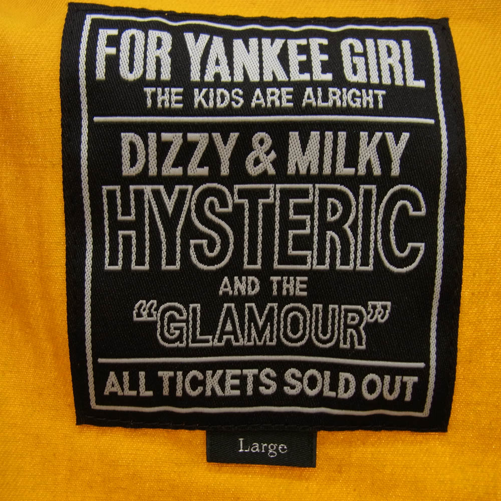 HYSTERIC GLAMOUR ヒステリックグラマー 25SS 02251AB11 HYSTERIC レーシング ジャケット イエロー系 L【中古】