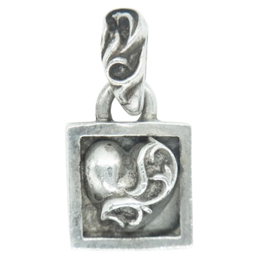 CHROME HEARTS クロムハーツ（原本無） FRAMED HEART フレームド ハート チャーム ペンダント ネックレス トップ シルバー系【中古】