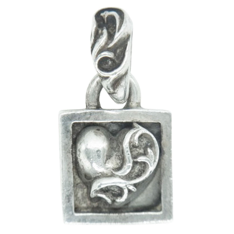 CHROME HEARTS クロムハーツ（原本無） FRAMED HEART フレームド ハート チャーム ペンダント ネックレス トップ シルバー系【中古】