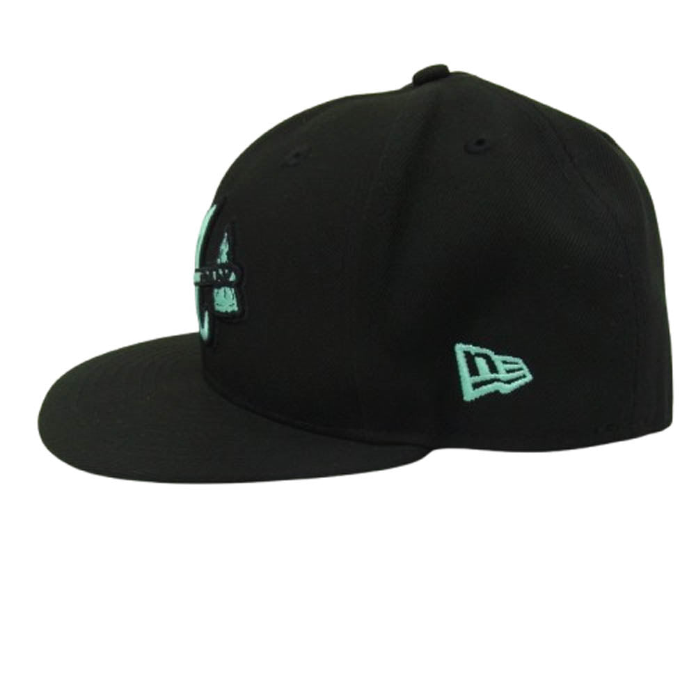 NEW ERA ニューエラ Gifthat 別注 アトランタブレーブス ベースボール キャップ ブラック系【中古】