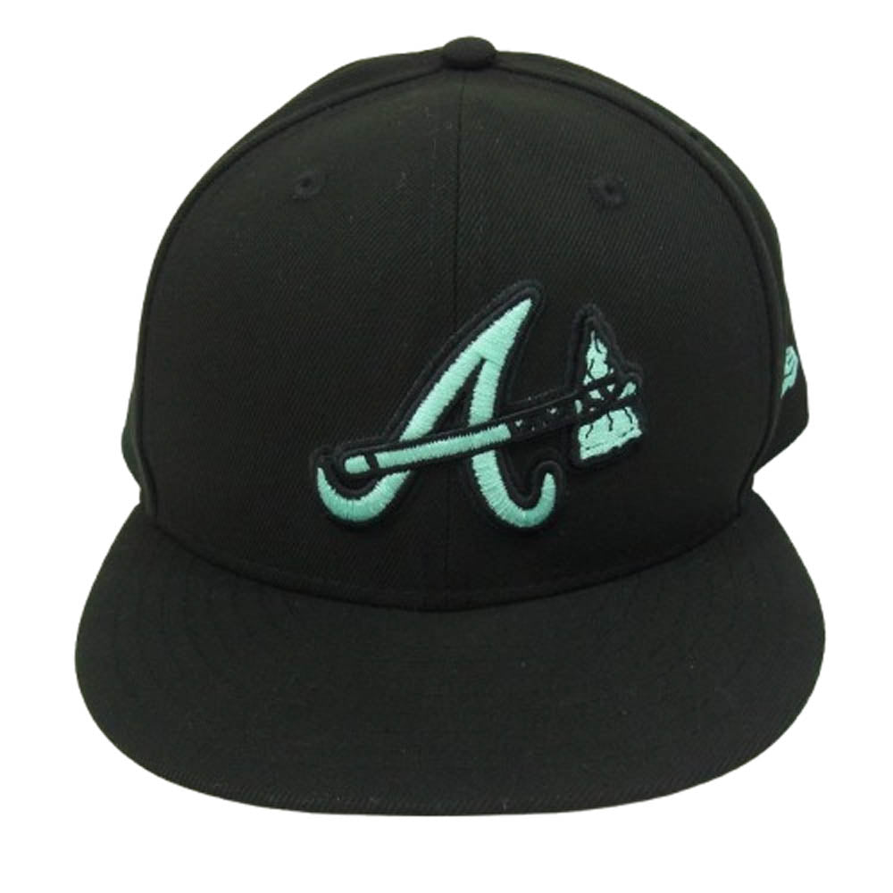 NEW ERA ニューエラ Gifthat 別注 アトランタブレーブス ベースボール キャップ ブラック系【中古】