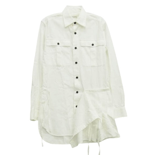 DRIES VAN NOTEN ドリスヴァンノッテン ビッグポケット 長袖 シャツ ホワイト系 44【中古】