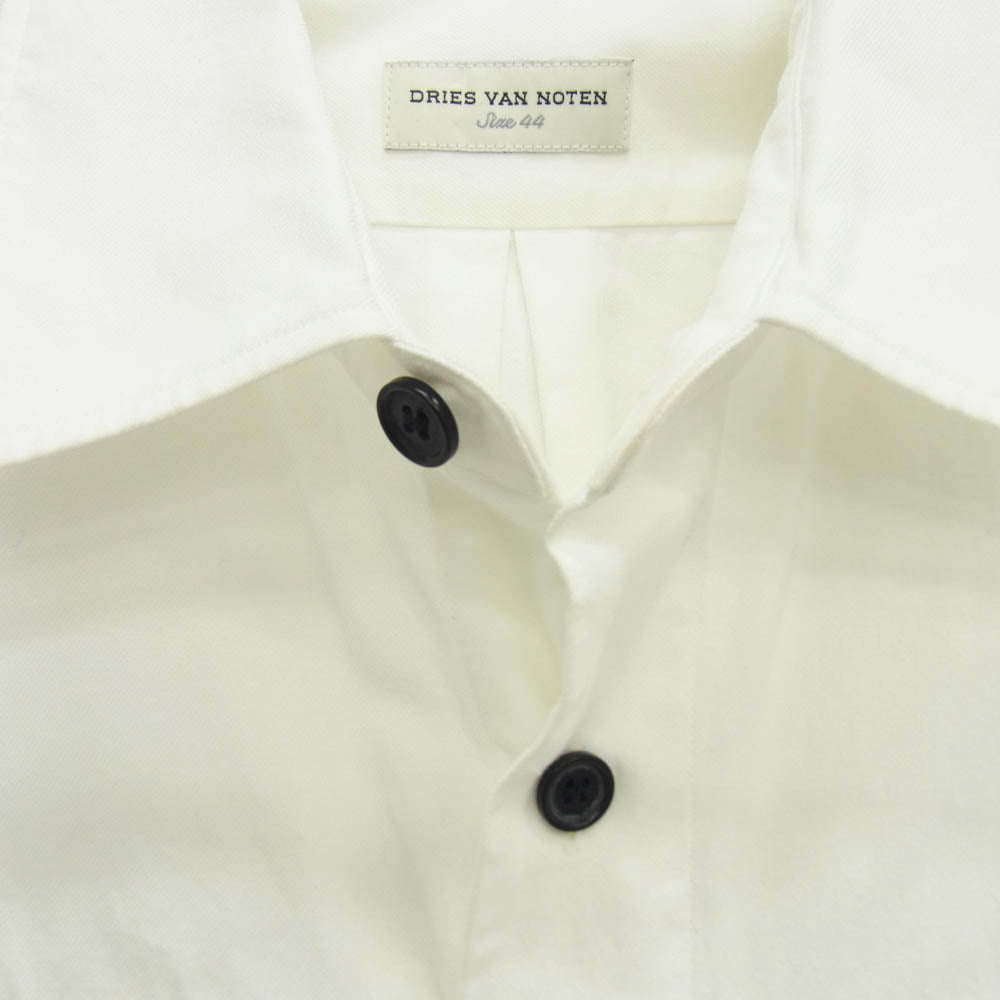 DRIES VAN NOTEN ドリスヴァンノッテン ビッグポケット 長袖 シャツ ホワイト系 44【中古】