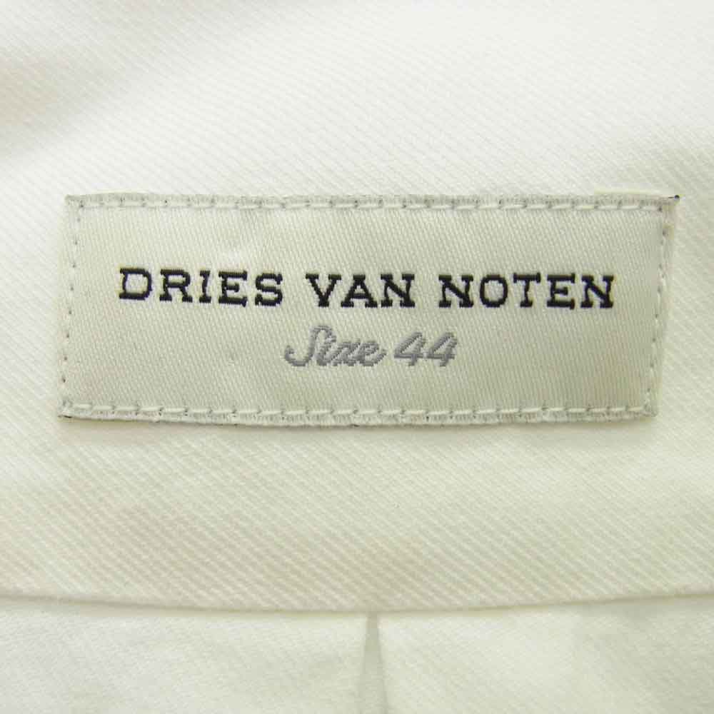 DRIES VAN NOTEN ドリスヴァンノッテン ビッグポケット 長袖 シャツ ホワイト系 44【中古】