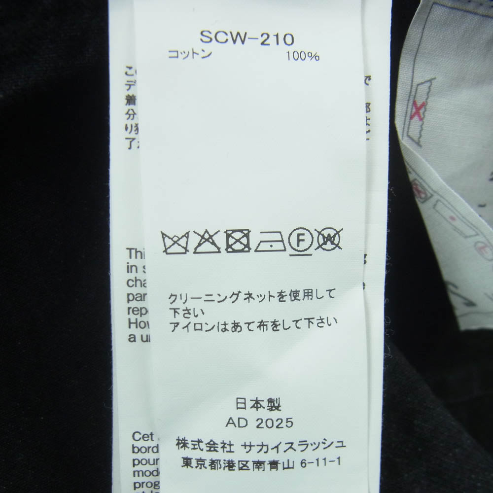Sacai サカイ 24AW SCW-210 Wide Denim Pants ワイド デニム パンツ コットン 日本製 ダークグレー系 001 2【中古】