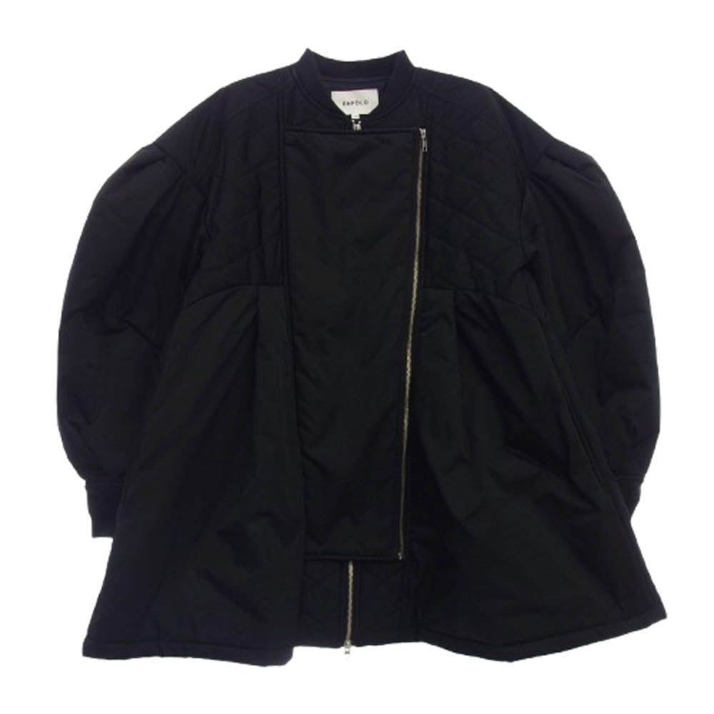 ENFOLD エンフォルド DICROS SOLO Twill egg エッグシルエット キルティング ジャケット ブラック系 38【中古】