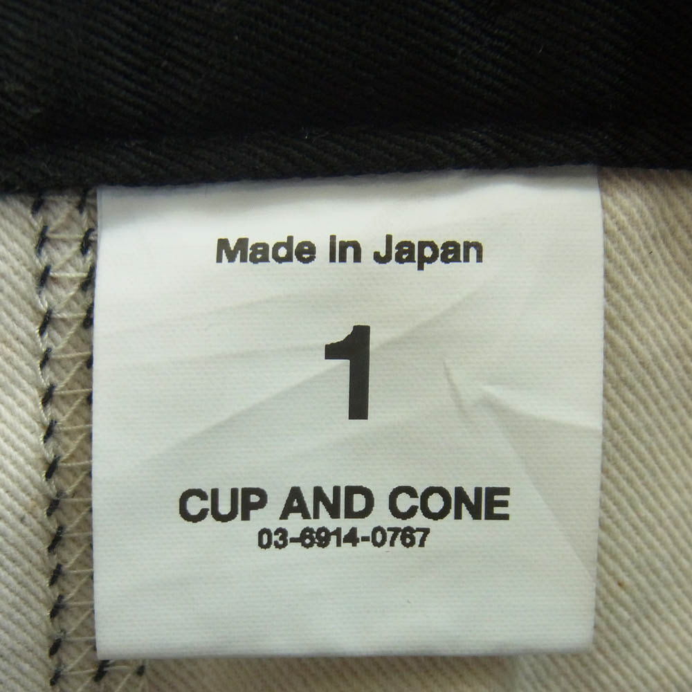 カップアンドコーン 2タック コットン チノ パンツ 日本製 ブラック系 1【中古】