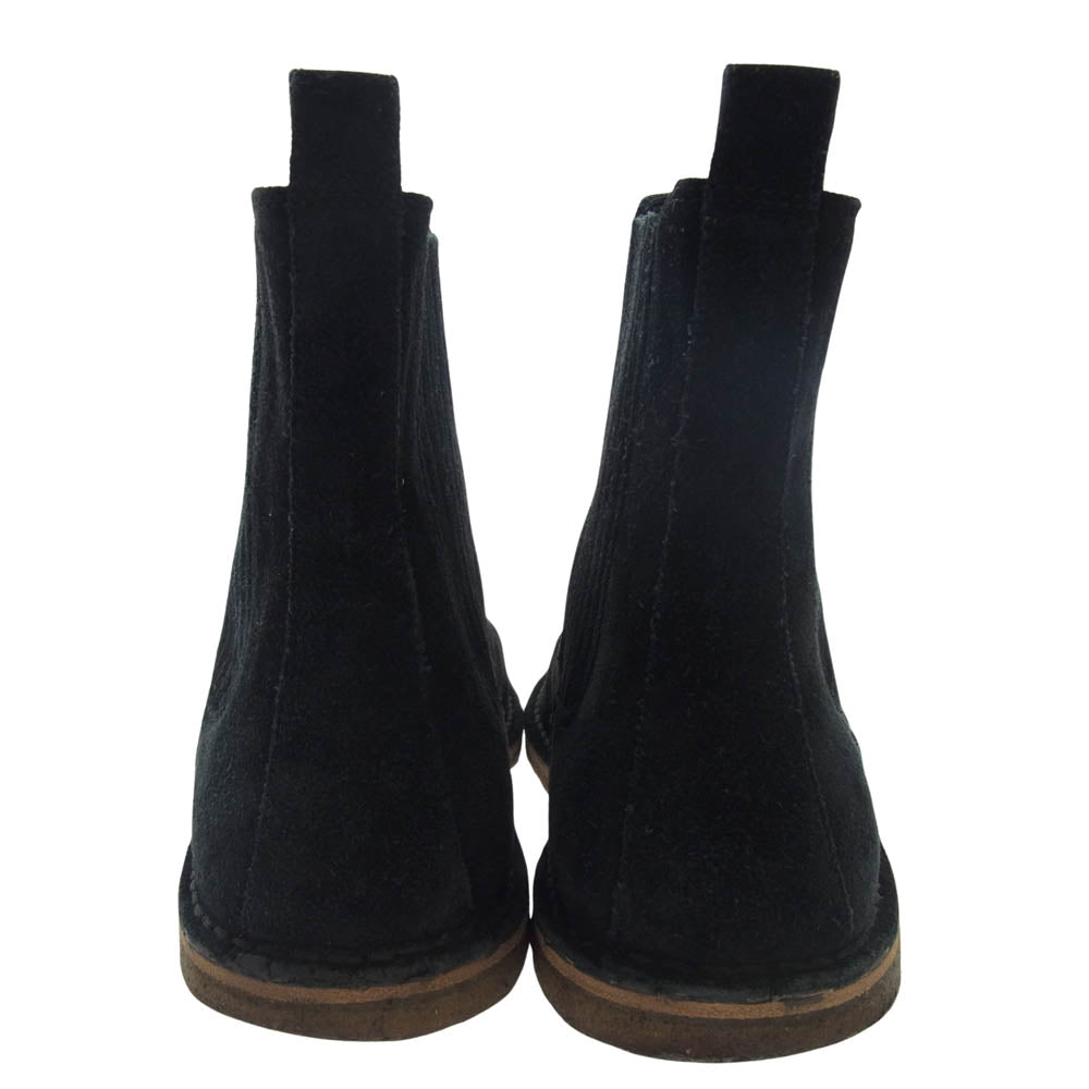 SAINT LAURENT サンローラン 533754 スエード サイドエラスティック サイドゴア ブーツ ブラック系 41【中古】