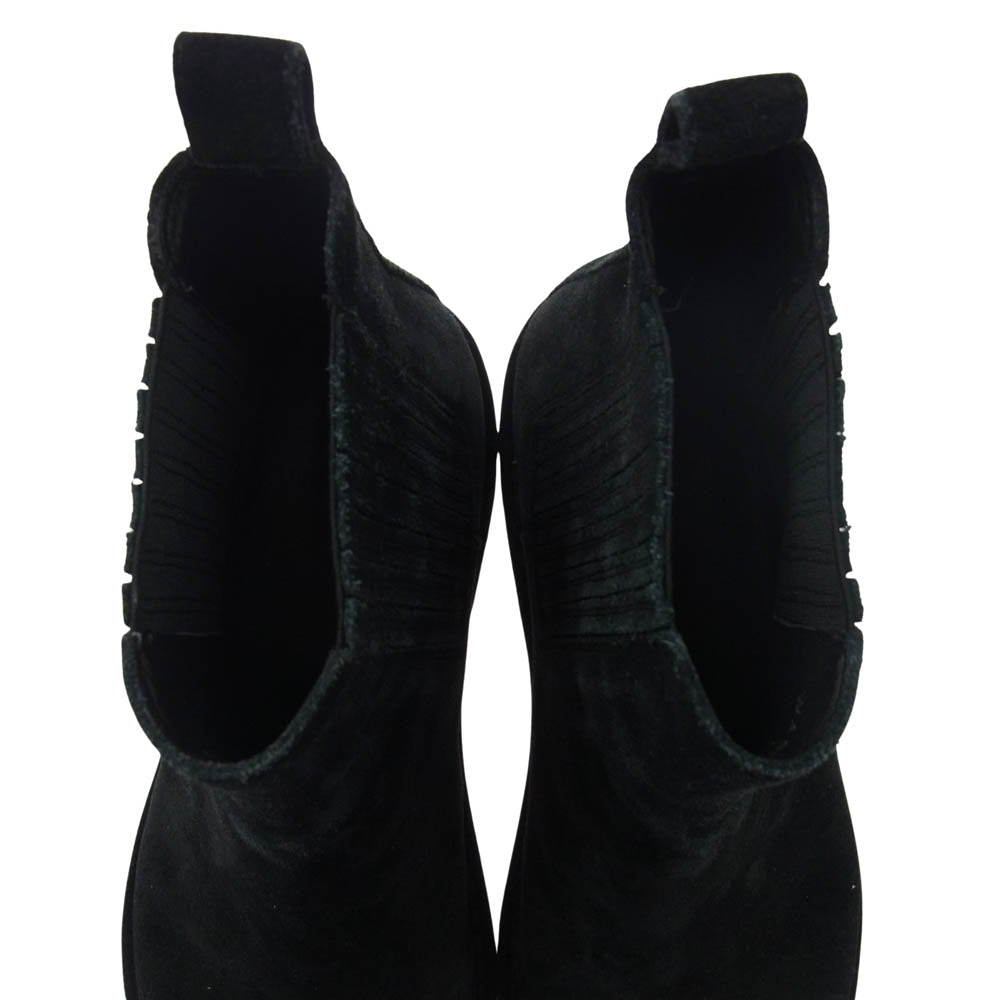 SAINT LAURENT サンローラン 533754 スエード サイドエラスティック サイドゴア ブーツ ブラック系 41【中古】