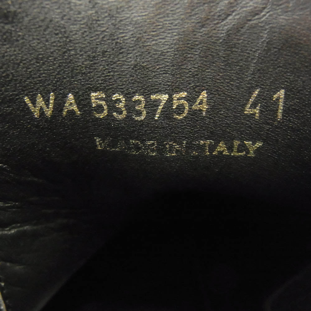 SAINT LAURENT サンローラン 533754 スエード サイドエラスティック サイドゴア ブーツ ブラック系 41【中古】