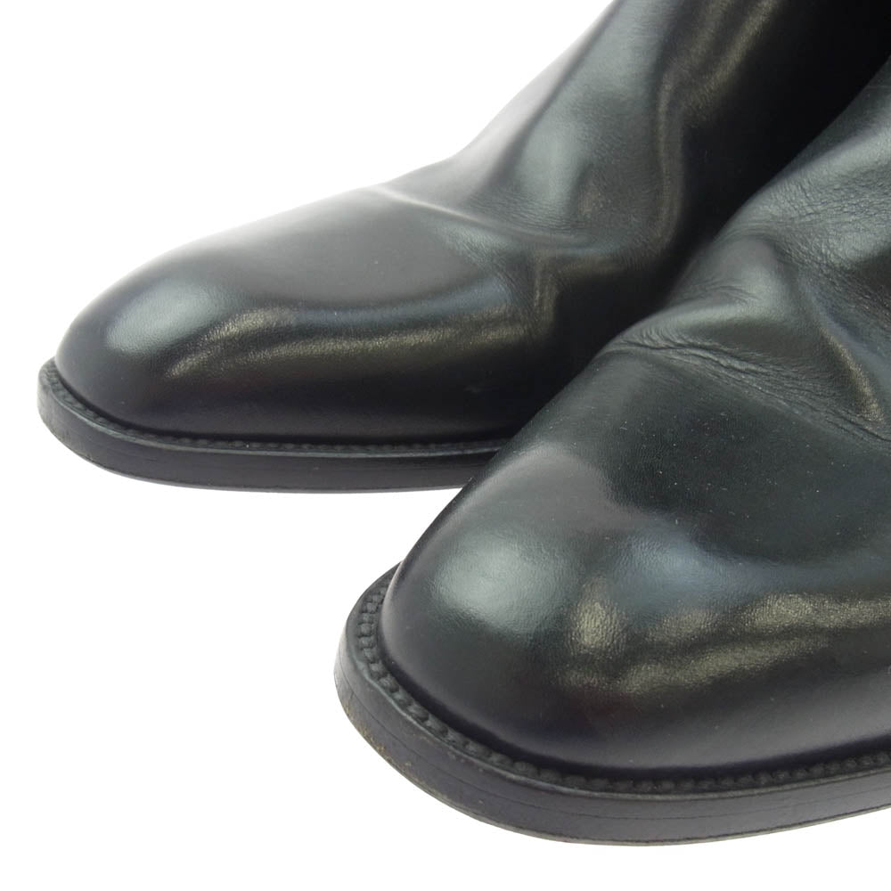 SAINT LAURENT サンローラン 375680 サイドゴア レザー チェルシー ブーツ ブラック系 41.5【中古】