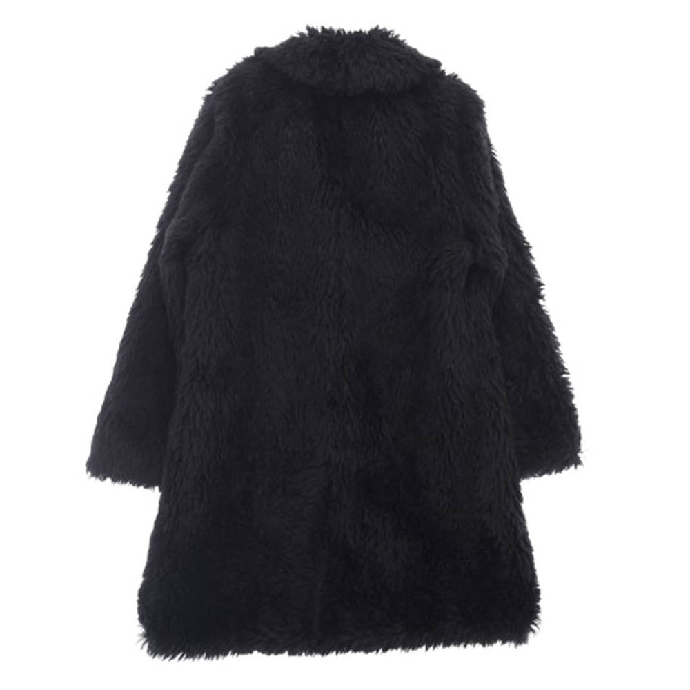 SAINT LAURENT サンローラン 529574 Y567T 国内正規品 モヘアファー コート ブラック系 46【中古】