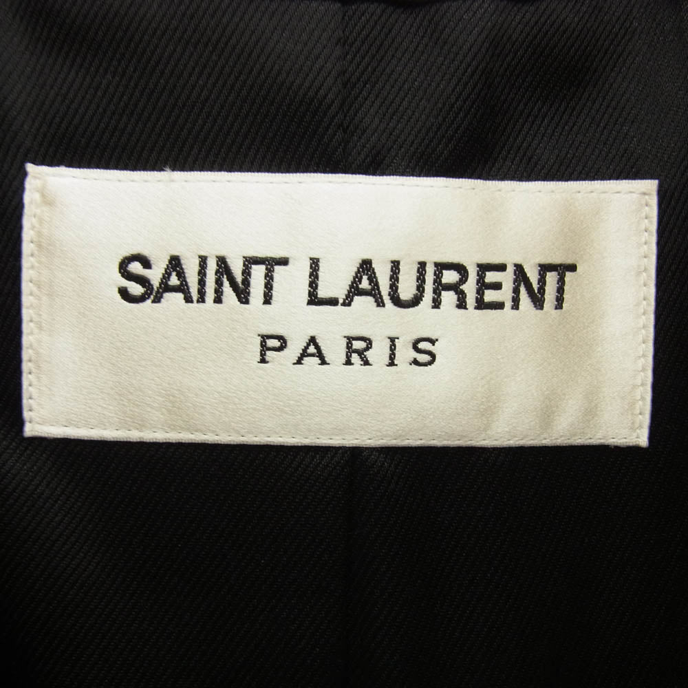 SAINT LAURENT サンローラン 18AW 524686 Y7SJ2 リアルシープムートン ボア チェスターコート ブラウン系 46【中古】