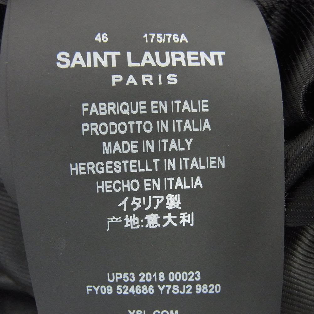SAINT LAURENT サンローラン 18AW 524686 Y7SJ2 リアルシープムートン ボア チェスターコート ブラウン系 46【中古】