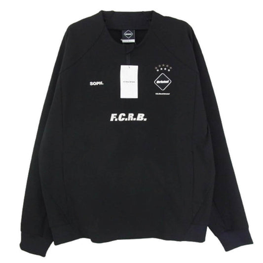 F.C.R.B. エフシーアールビー FCRB-252018 PDK QUARTER-ZIP TOP ジップアップ トラック ジャケット ブラック系 L【新古品】【未使用】【中古】